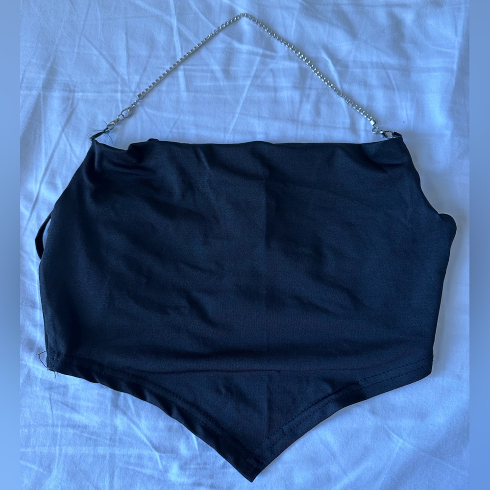 Black & Diamond Crop top
